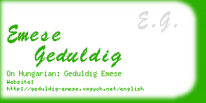 emese geduldig business card